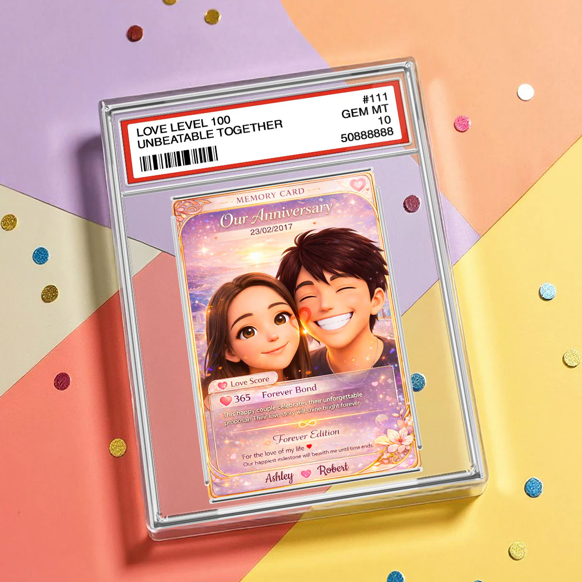 Love Memory Card For Couple - Personalized Rectangle Acrylic Block Plaque - Valentine's Gift For Him, For Her, For Couple - Image 7