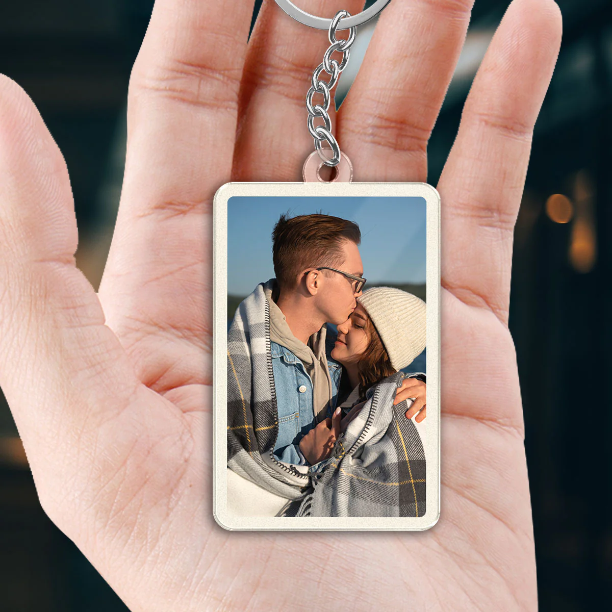 Love You More Game Card Couple Custom Photo - Personalized Acrylic Keychain - Valentine's Day Gift, Anniversary Gift For Him, For Her - Image 3