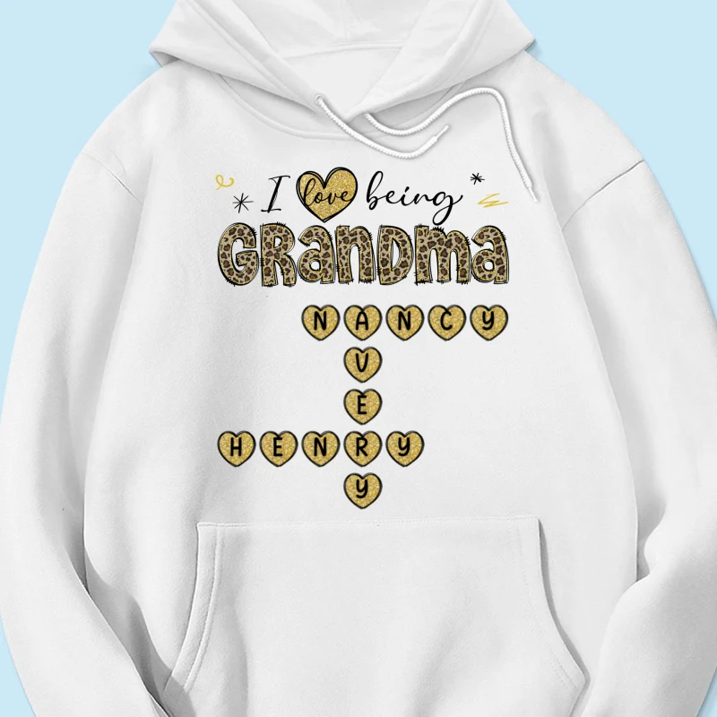 Loving Being A Grandma Leopard Heart Crossword Puzzle Personalized Shirt - Image 14