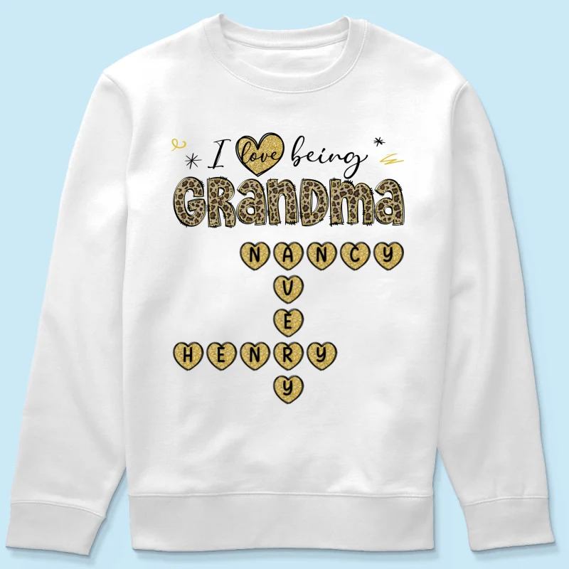 Loving Being A Grandma Leopard Heart Crossword Puzzle Personalized Shirt - Image 18