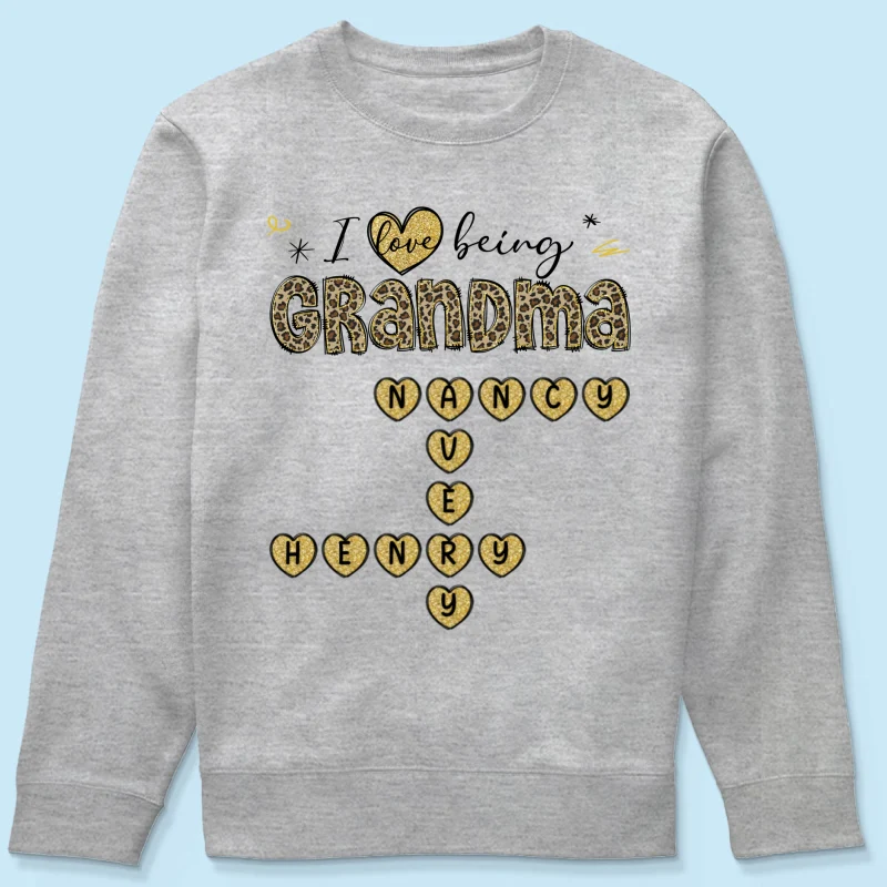 Loving Being A Grandma Leopard Heart Crossword Puzzle Personalized Shirt - Image 20