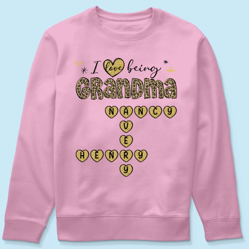 Loving Being A Grandma Leopard Heart Crossword Puzzle Personalized Shirt - Image 21