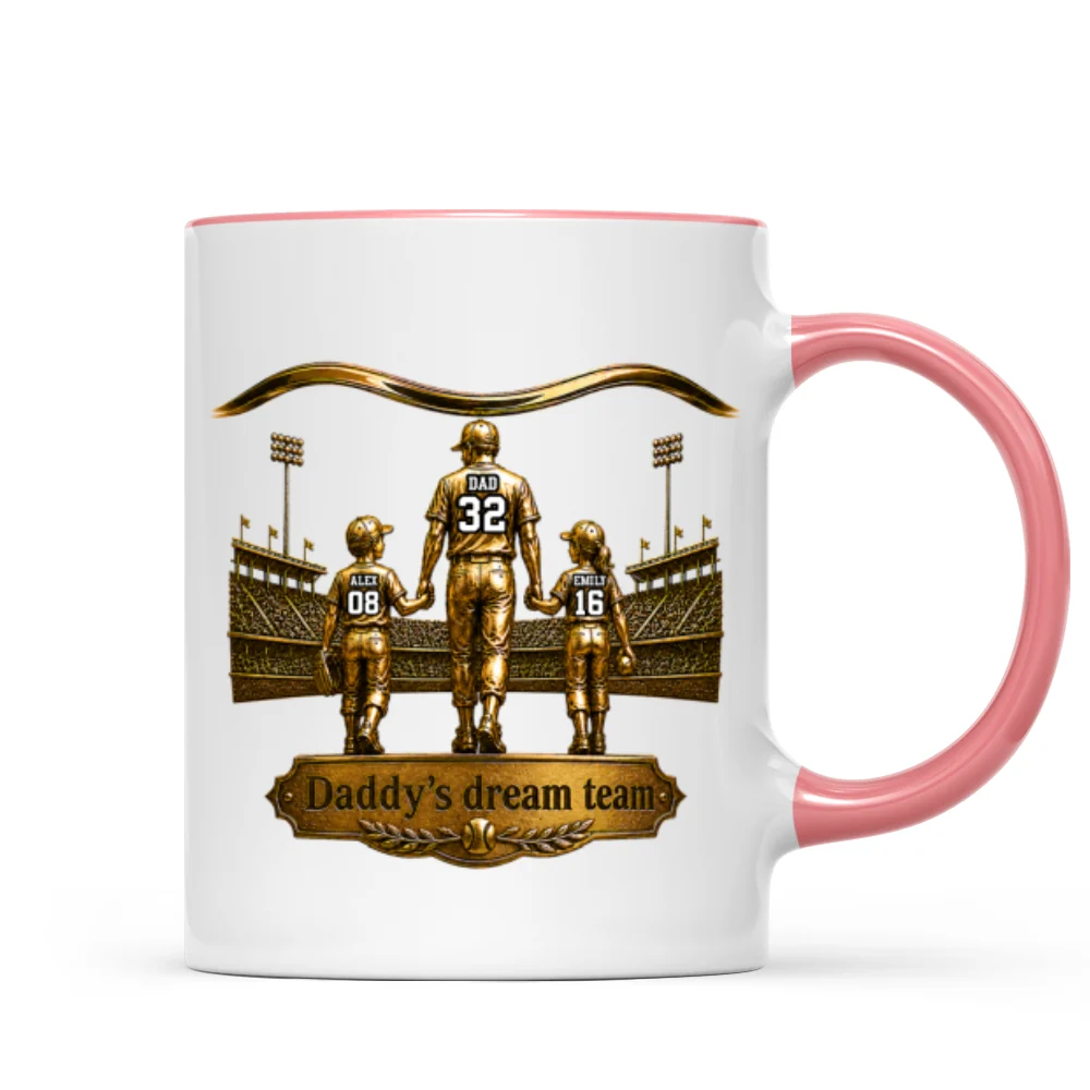 Luxury Daddy's Dream Team - Personalized Mug - Father's Day Gift for Dad, Grandpa, Husband - Image 15