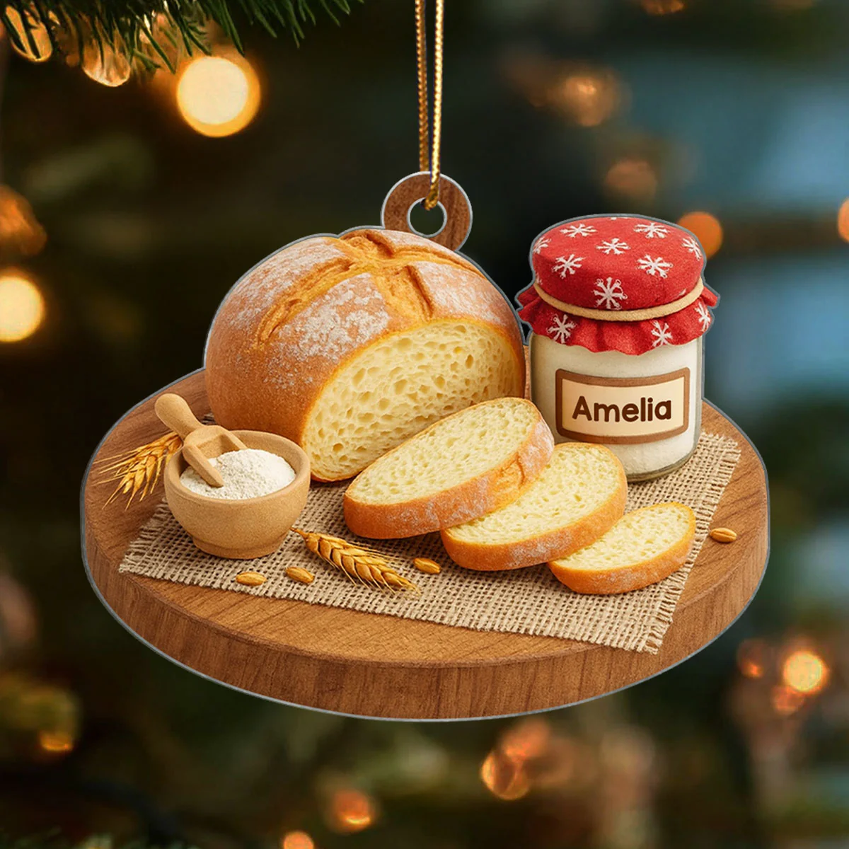 Made With Butter, Sugar and Love – Personalized Acrylic Ornament – Cute Gift for Home Bakers, Mom, Wife - Image 6