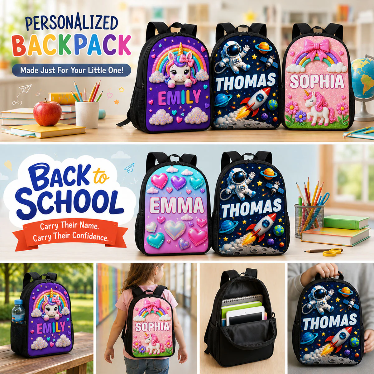 Magical Backpack For Kids - Personalized Backpack - Back to School Gift for Kids, Boys, Girls - Image 2