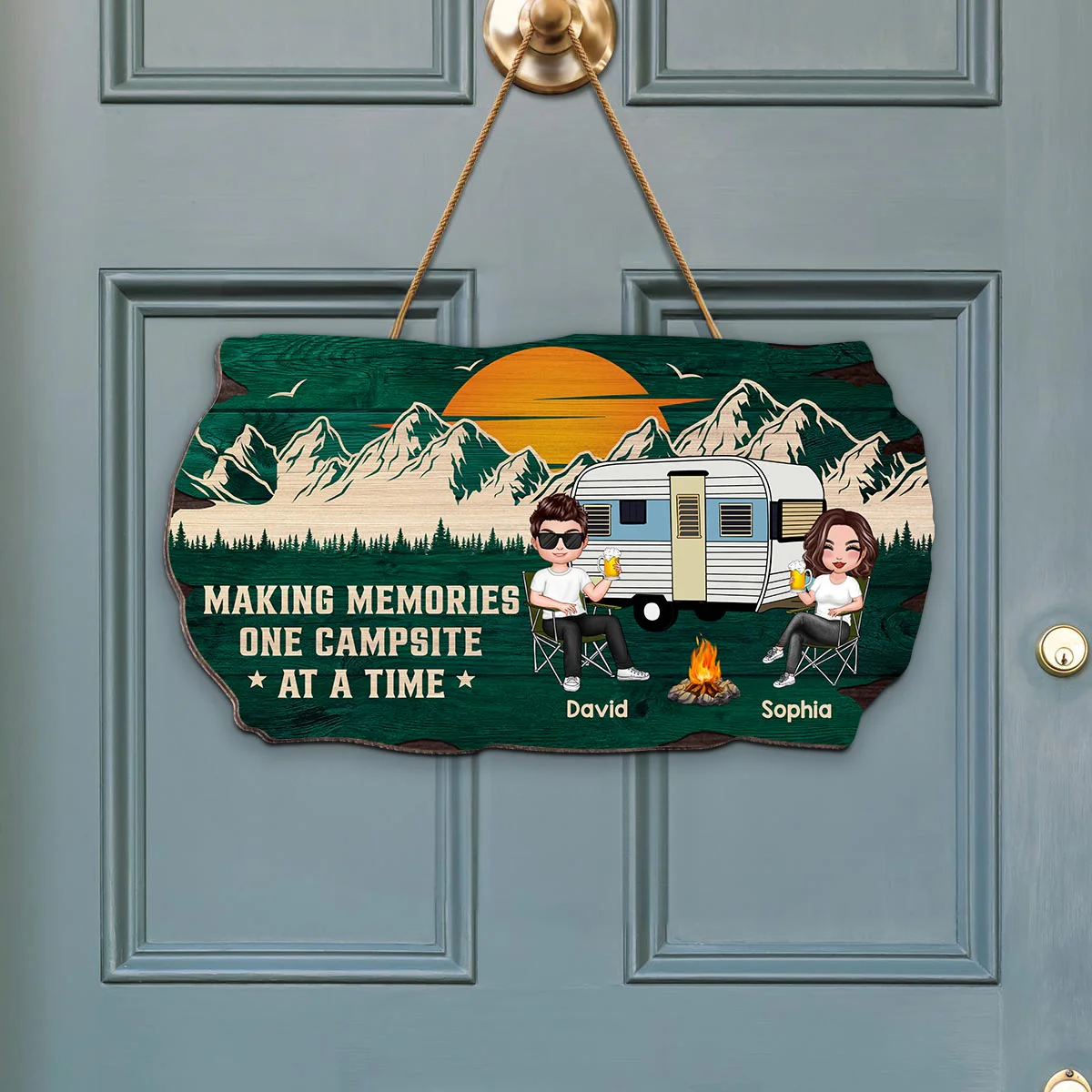 Making Memories One Campsite At A Time Camping Personalized Wood Sign - Image 3