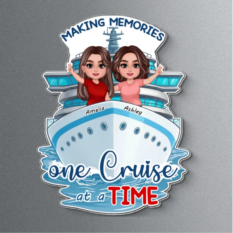 Making Memories One Cruise At A Time Happy Couple - Personalized Cruise Ship Door Magnet - Cruise Trip Keepsake - Image 10