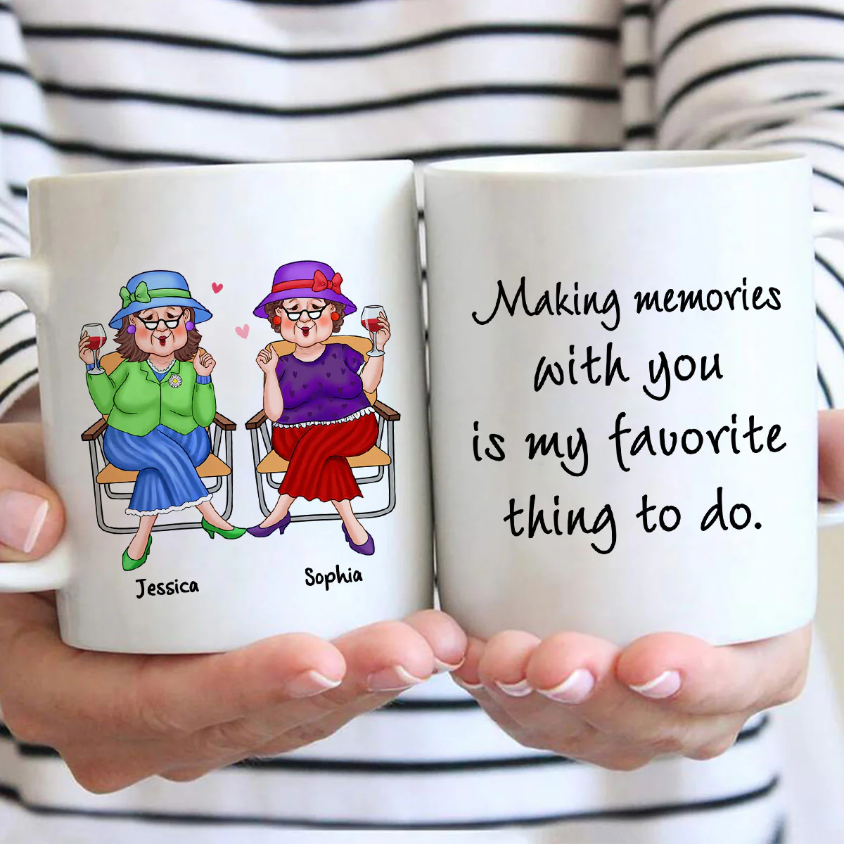 Making Memories With You Is My Favorite Thing Old Best Friends Gift For Besties Personalized Mug - Image 2
