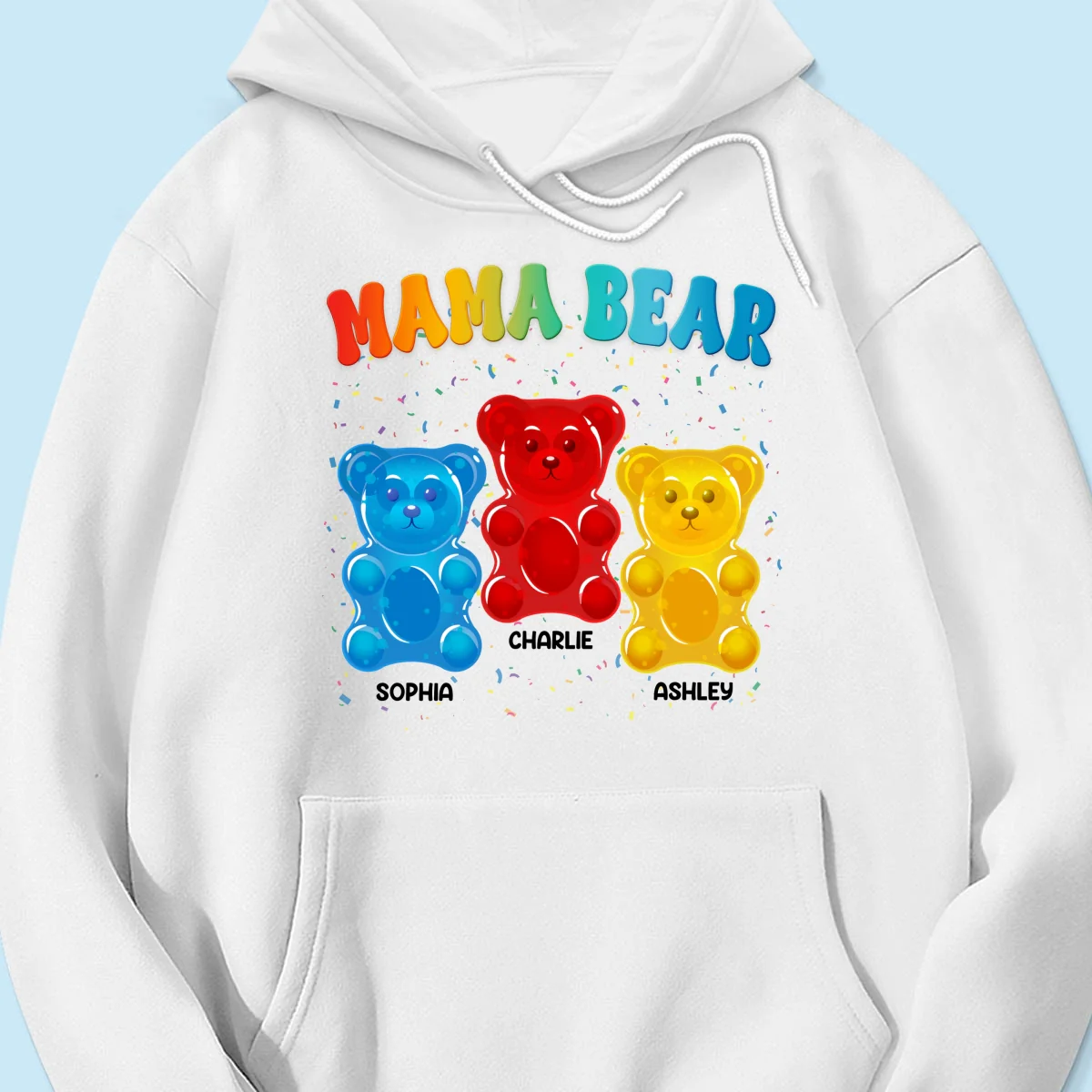 Mama Bear Colorful Bear Gift for Mom Grandma Personalized Shirt - Image 15