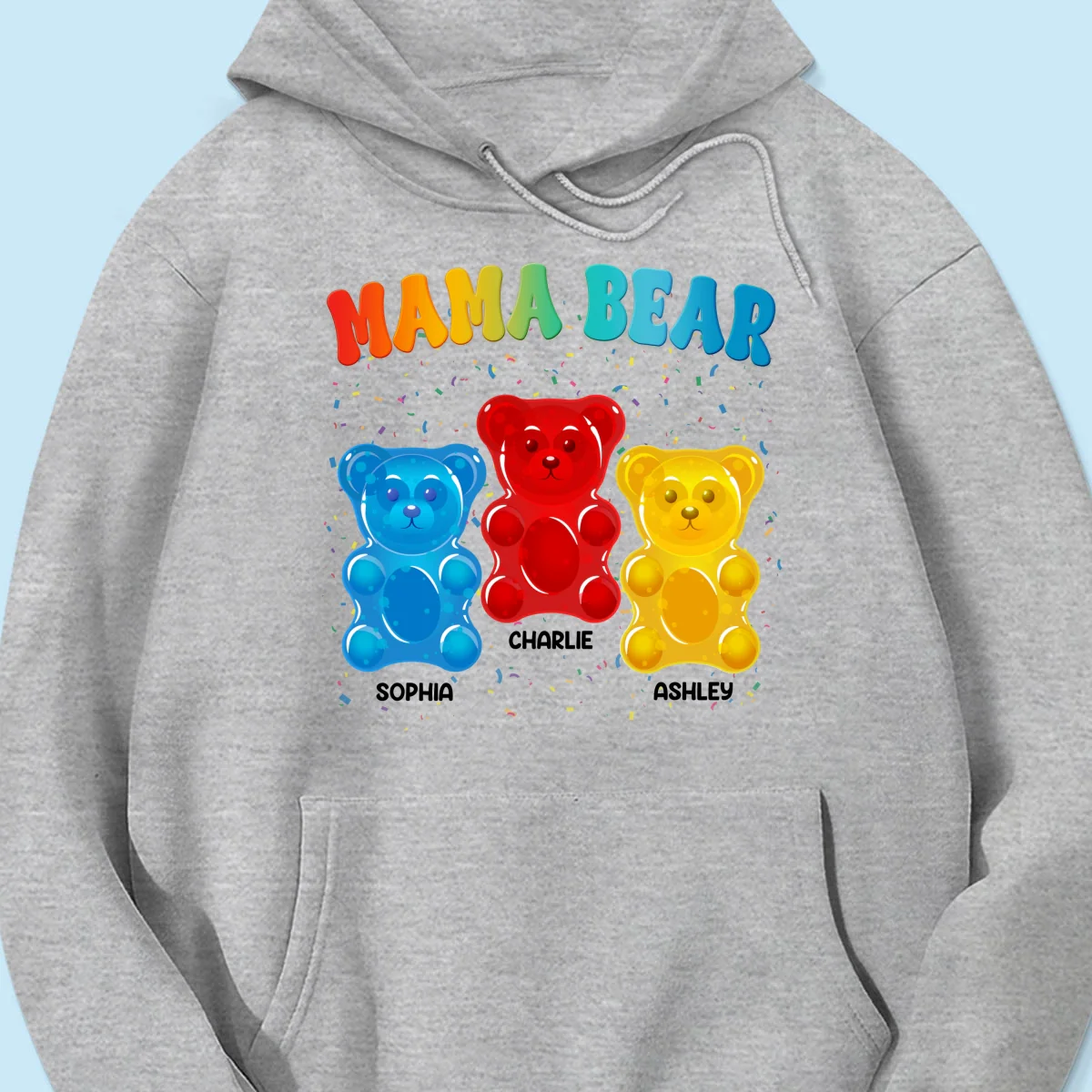 Mama Bear Colorful Bear Gift for Mom Grandma Personalized Shirt - Image 16