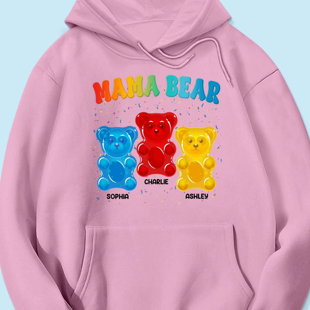 Mama Bear Colorful Bear Gift for Mom Grandma Personalized Shirt - Image 17