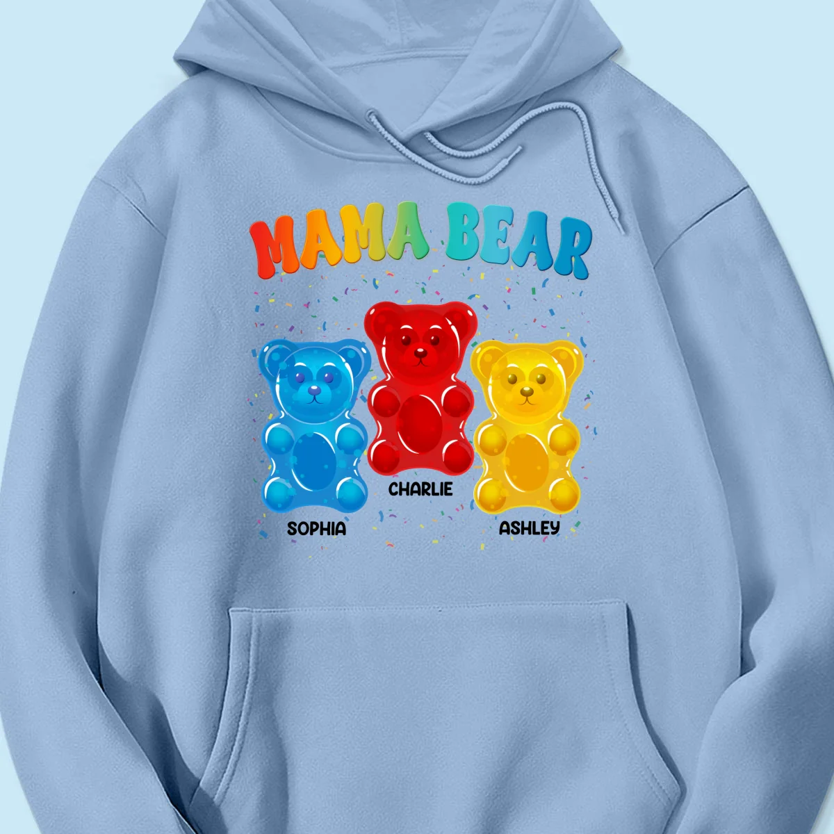 Mama Bear Colorful Bear Gift for Mom Grandma Personalized Shirt - Image 18