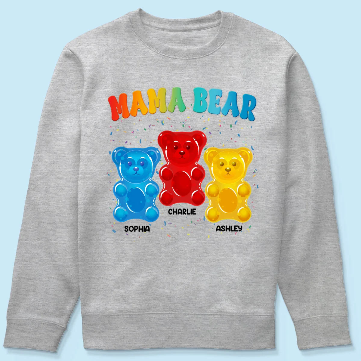 Mama Bear Colorful Bear Gift for Mom Grandma Personalized Shirt - Image 20