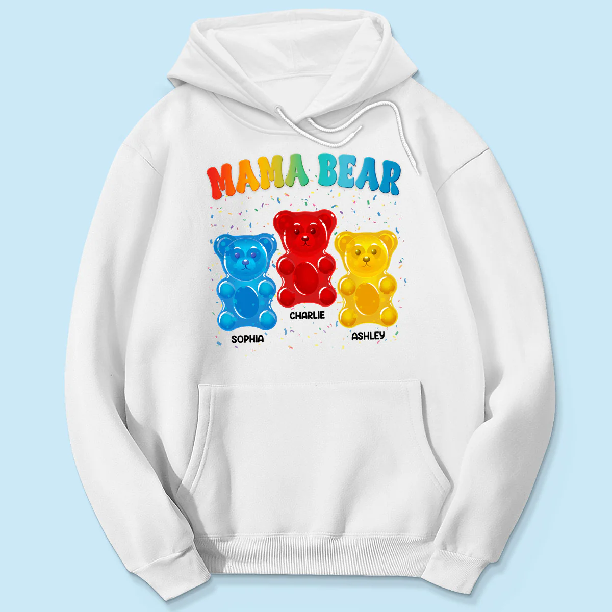 Mama Bear Colorful Bear Gift for Mom Grandma Personalized Shirt - Image 5