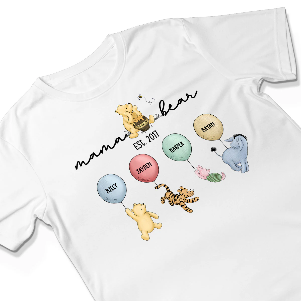 The Grandest of Tales: A ‘Winnie The Pooh’ Parade of Grandkids! - Customized by You, Gift For Grandma, Gift For Mom - Image 3