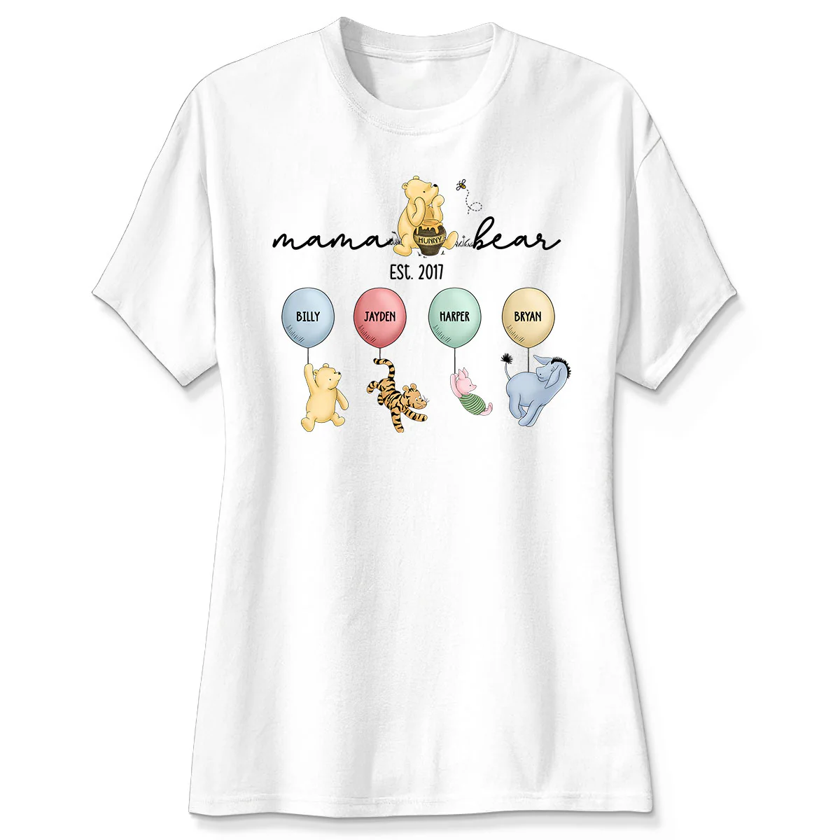 The Grandest of Tales: A ‘Winnie The Pooh’ Parade of Grandkids! - Customized by You, Gift For Grandma, Gift For Mom - Image 4