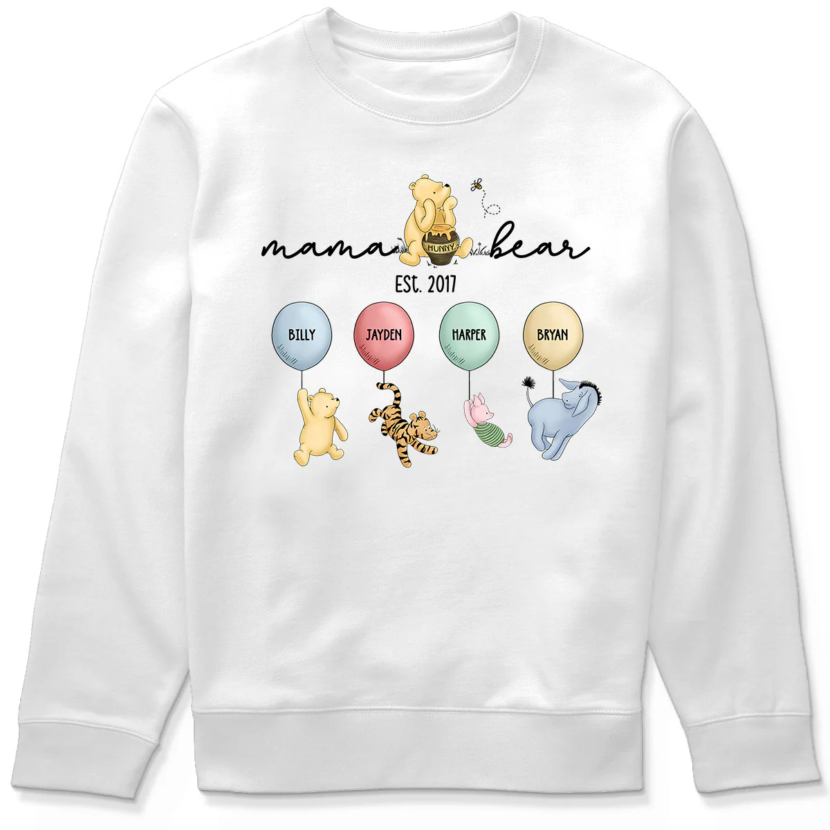 The Grandest of Tales: A ‘Winnie The Pooh’ Parade of Grandkids! - Customized by You, Gift For Grandma, Gift For Mom - Image 5