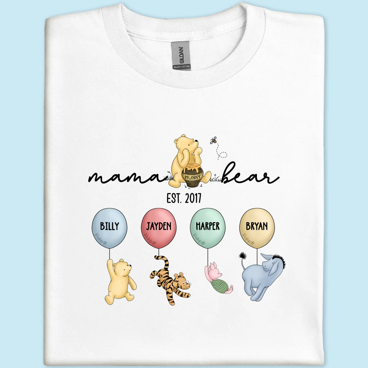 The Grandest of Tales: A ‘Winnie The Pooh’ Parade of Grandkids! - Customized by You, Gift For Grandma, Gift For Mom - Image 7
