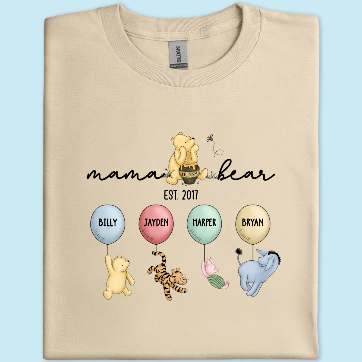 The Grandest of Tales: A ‘Winnie The Pooh’ Parade of Grandkids! - Customized by You, Gift For Grandma, Gift For Mom - Image 8