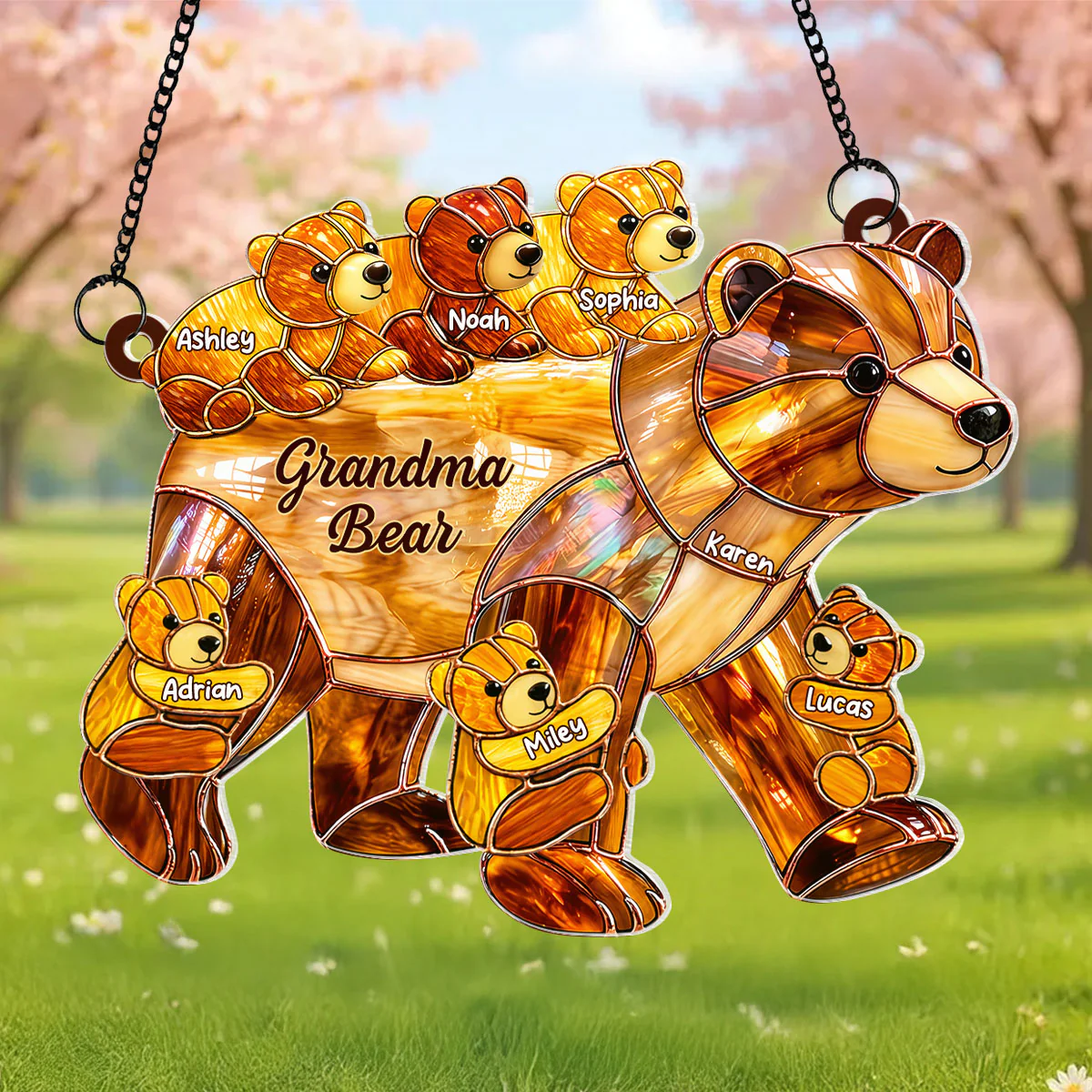 Mama Bear - Personalized Suncatcher - Sentimental Mother's Day Gift for Mom, Wife