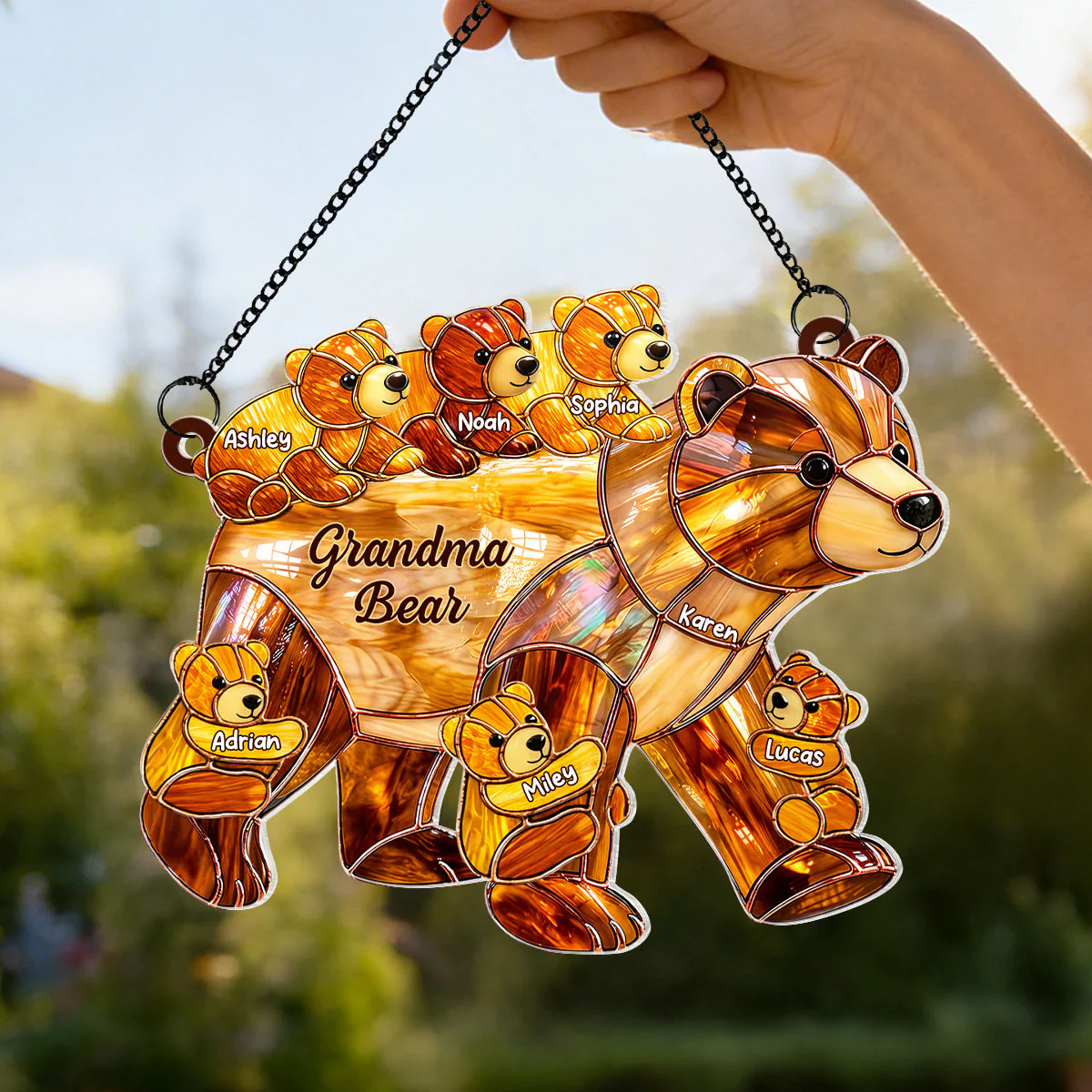 Mama Bear - Personalized Suncatcher - Sentimental Mother's Day Gift for Mom, Wife - Image 2