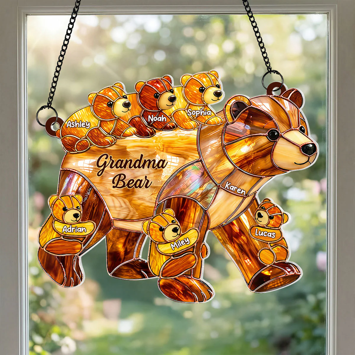 Mama Bear - Personalized Suncatcher - Sentimental Mother's Day Gift for Mom, Wife - Image 6