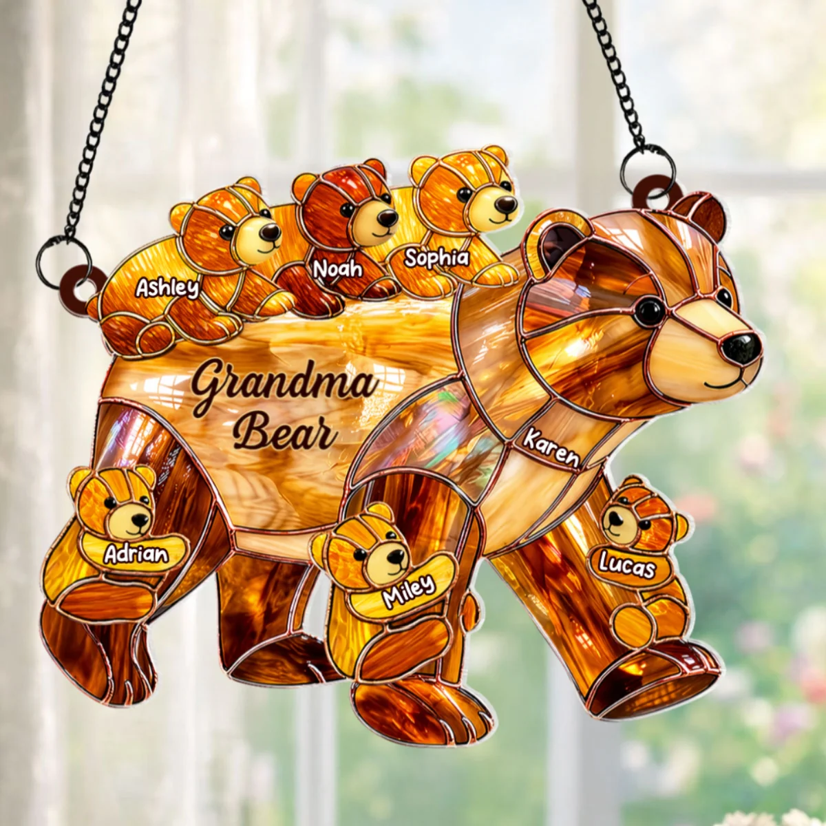 Mama Bear - Personalized Suncatcher - Sentimental Mother's Day Gift for Mom, Wife - Image 8