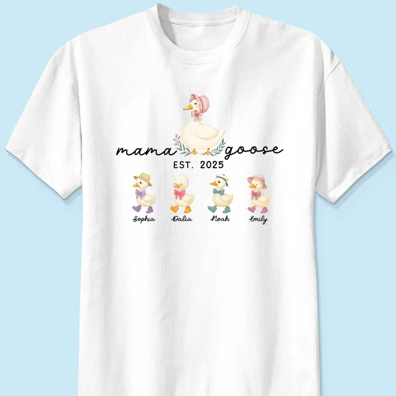 Mama Goose Grandma Goose And Kids Est Year Personalized Shirt, Gift - Image 10