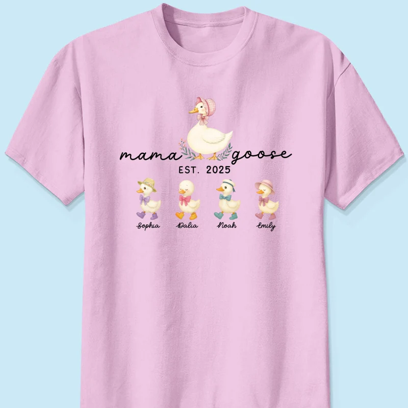 Mama Goose Grandma Goose And Kids Est Year Personalized Shirt, Gift - Image 12