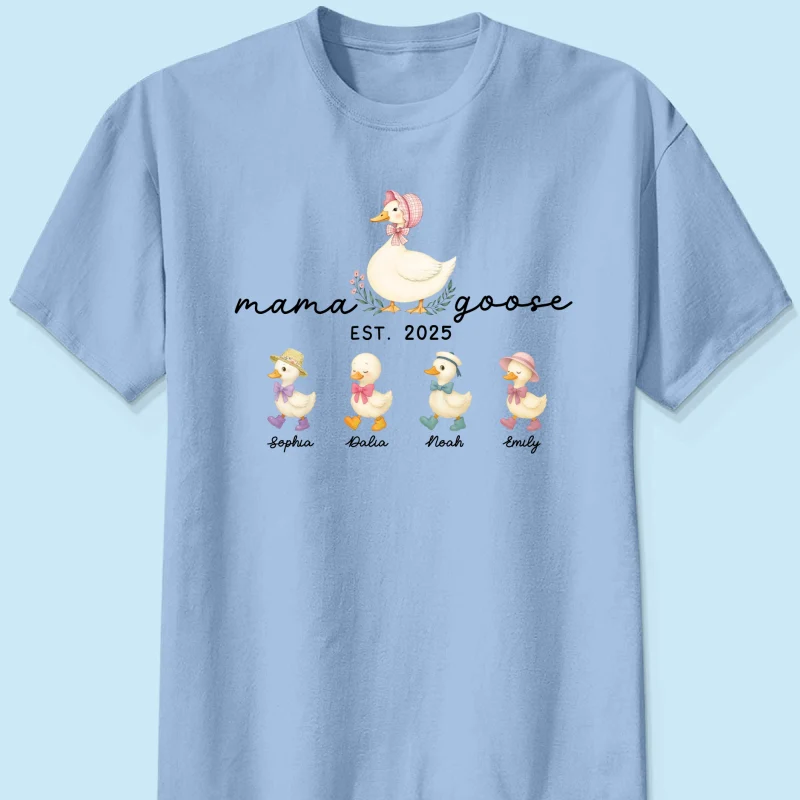 Mama Goose Grandma Goose And Kids Est Year Personalized Shirt, Gift - Image 13