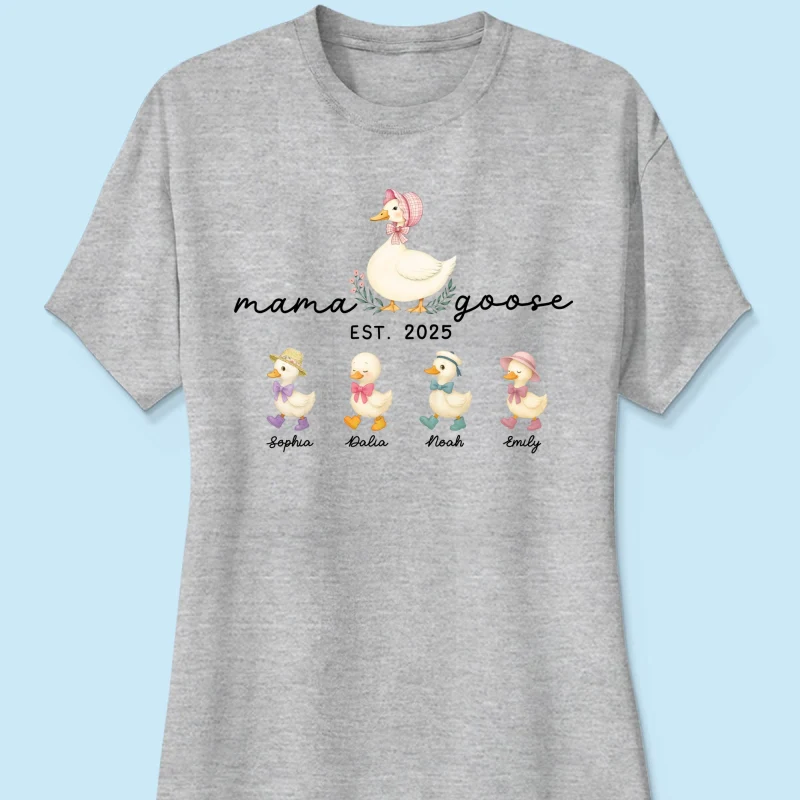 Mama Goose Grandma Goose And Kids Est Year Personalized Shirt, Gift - Image 15