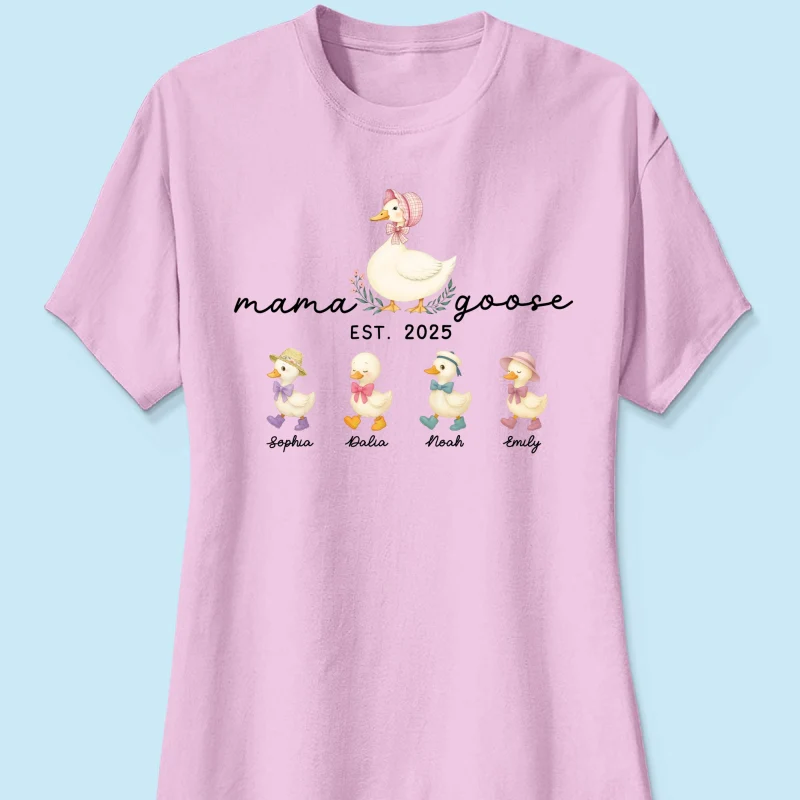 Mama Goose Grandma Goose And Kids Est Year Personalized Shirt, Gift - Image 16