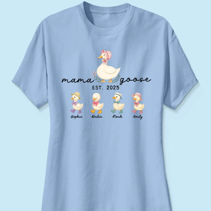 Mama Goose Grandma Goose And Kids Est Year Personalized Shirt, Gift - Image 17