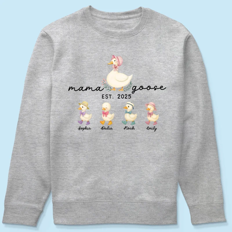 Mama Goose Grandma Goose And Kids Est Year Personalized Shirt, Gift - Image 23