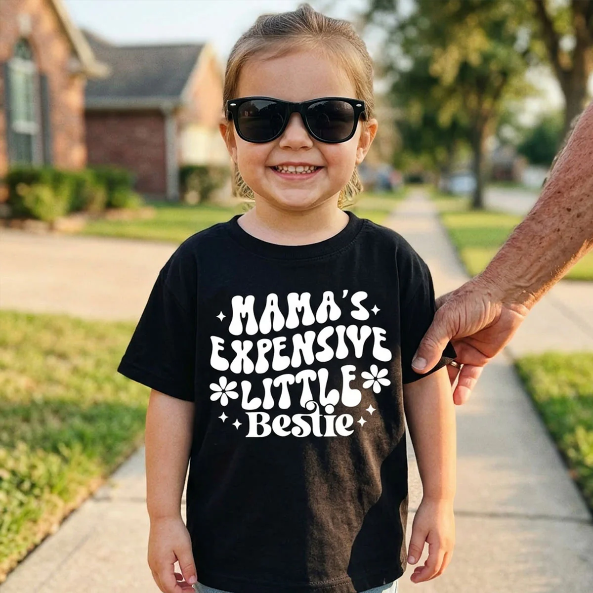Mama's Expensive Little Bestie Funny Shirt For Kid - Image 4
