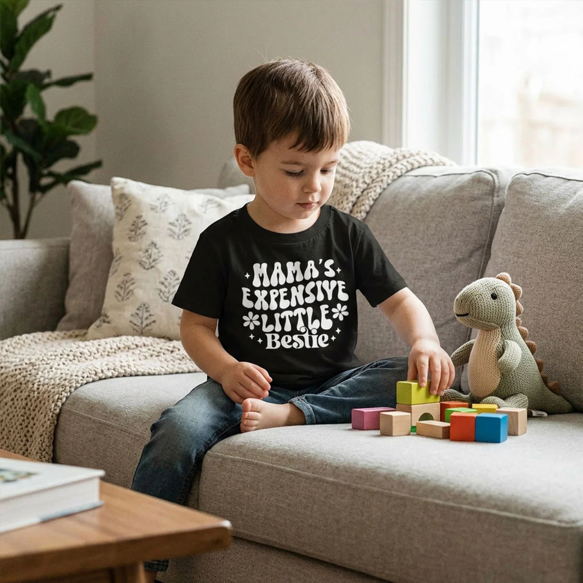 Mama's Expensive Little Bestie Funny Shirt For Kid - Image 5