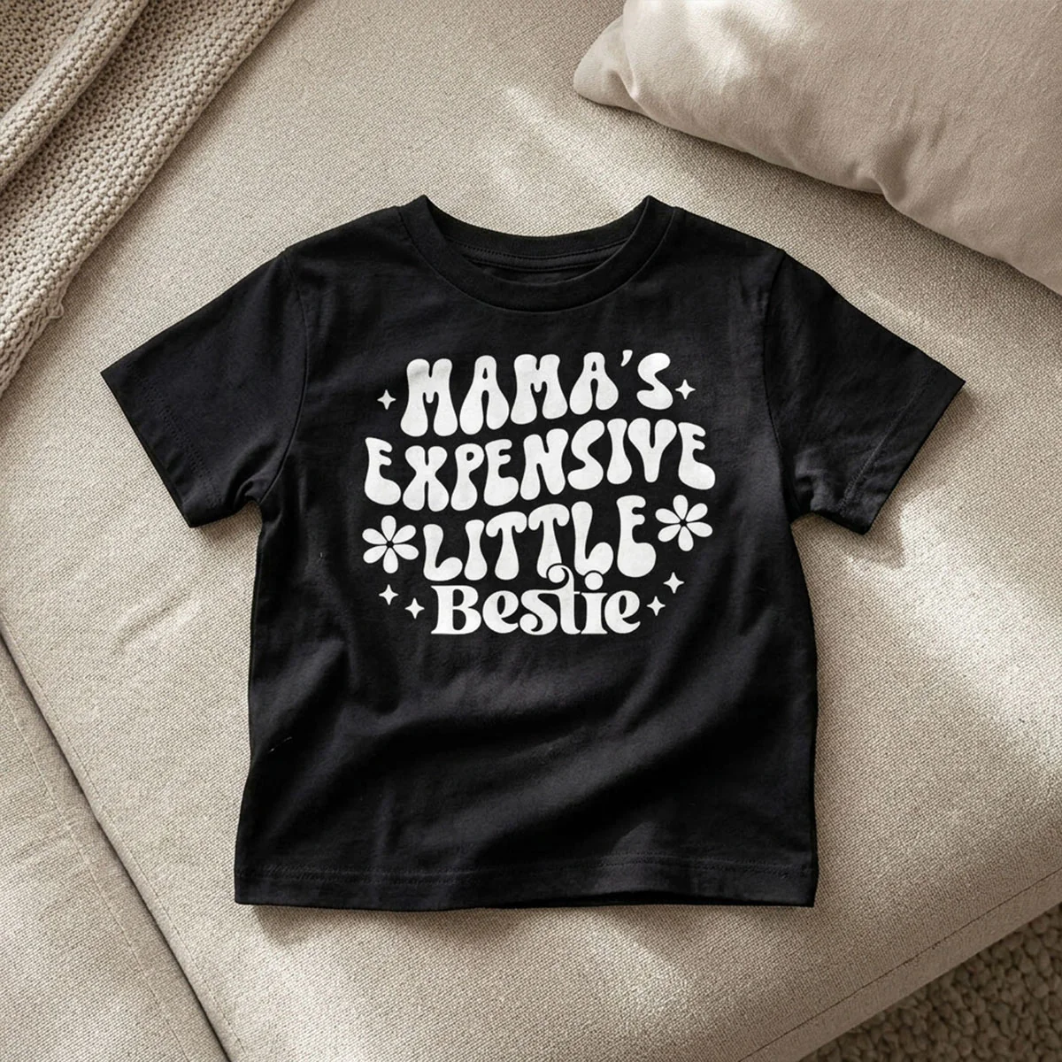Mama's Expensive Little Bestie Funny Shirt For Kid - Image 6