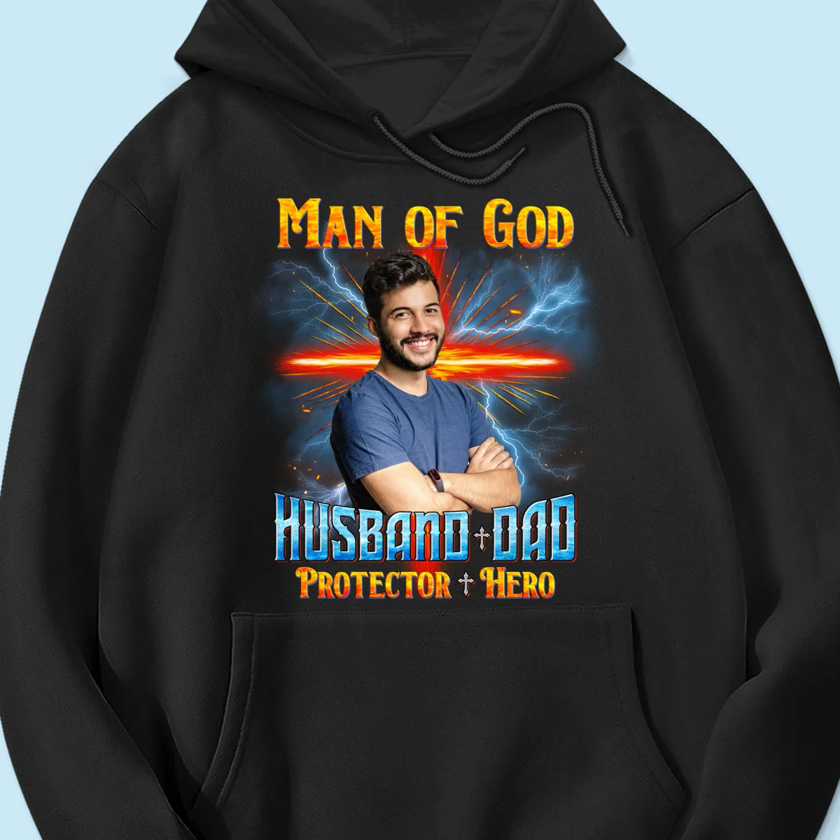 Man of God Christian Husband Dad Personalized Shirt - Image 12