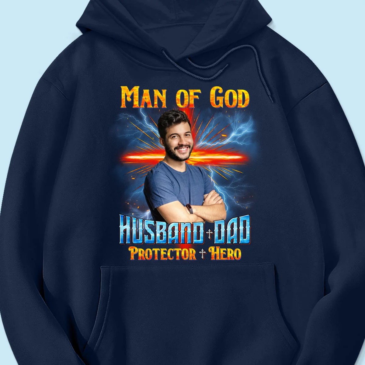 Man of God Christian Husband Dad Personalized Shirt - Image 13