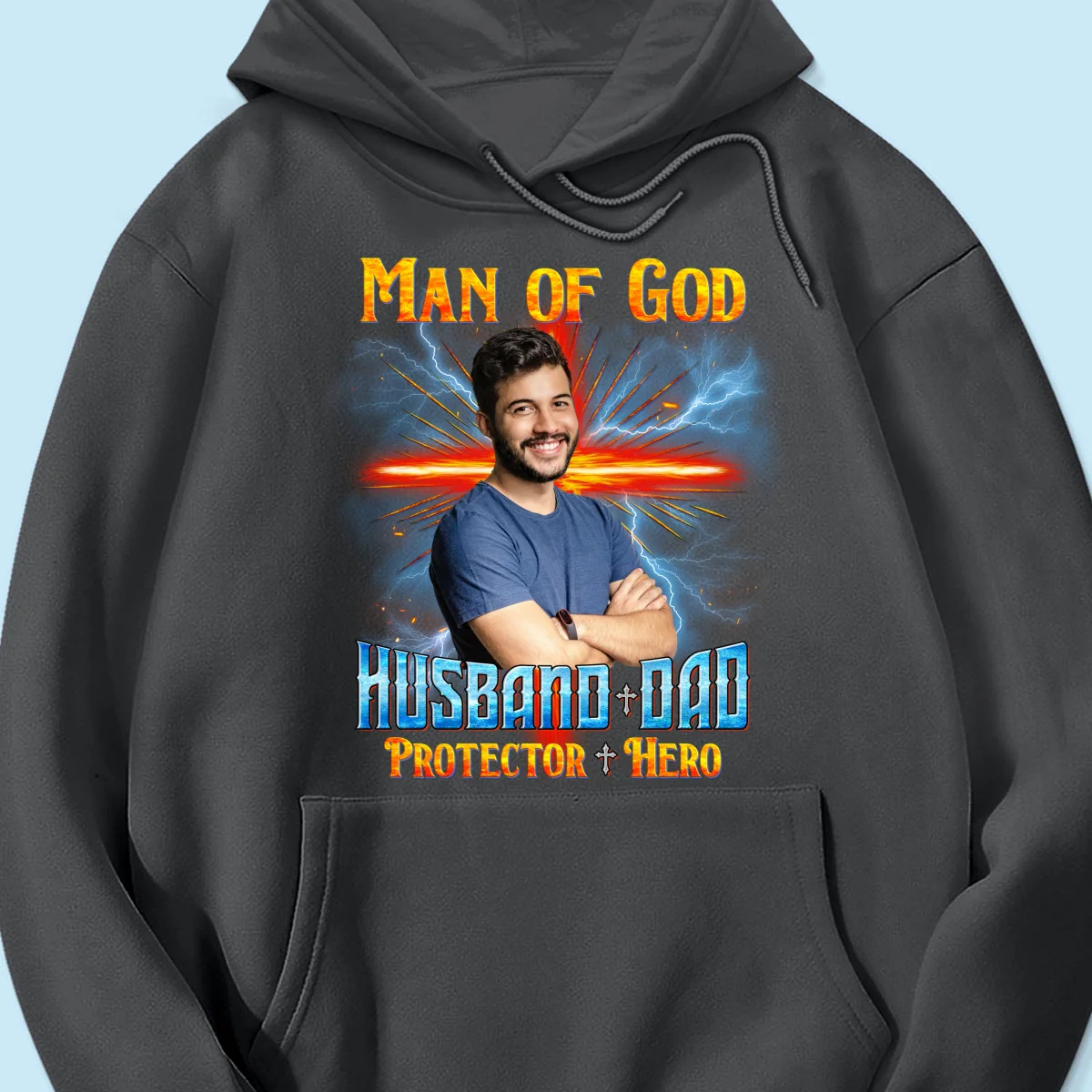 Man of God Christian Husband Dad Personalized Shirt - Image 14