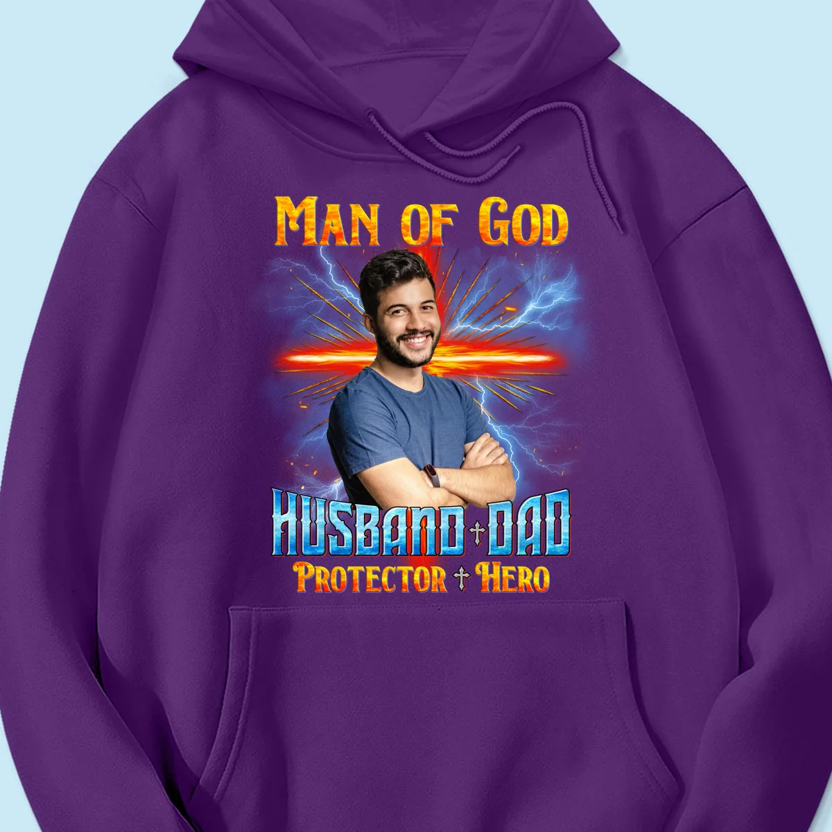 Man of God Christian Husband Dad Personalized Shirt - Image 15