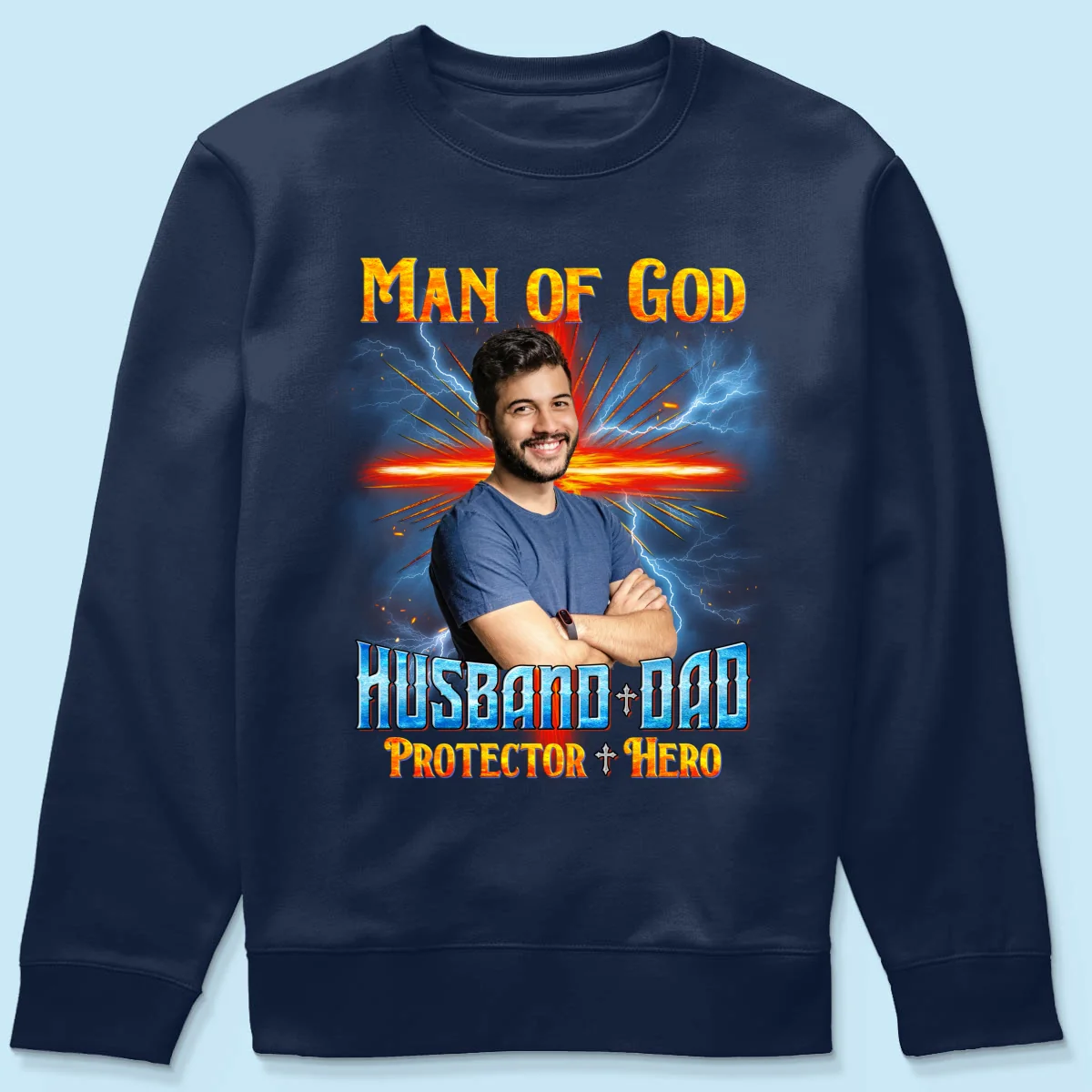 Man of God Christian Husband Dad Personalized Shirt - Image 18