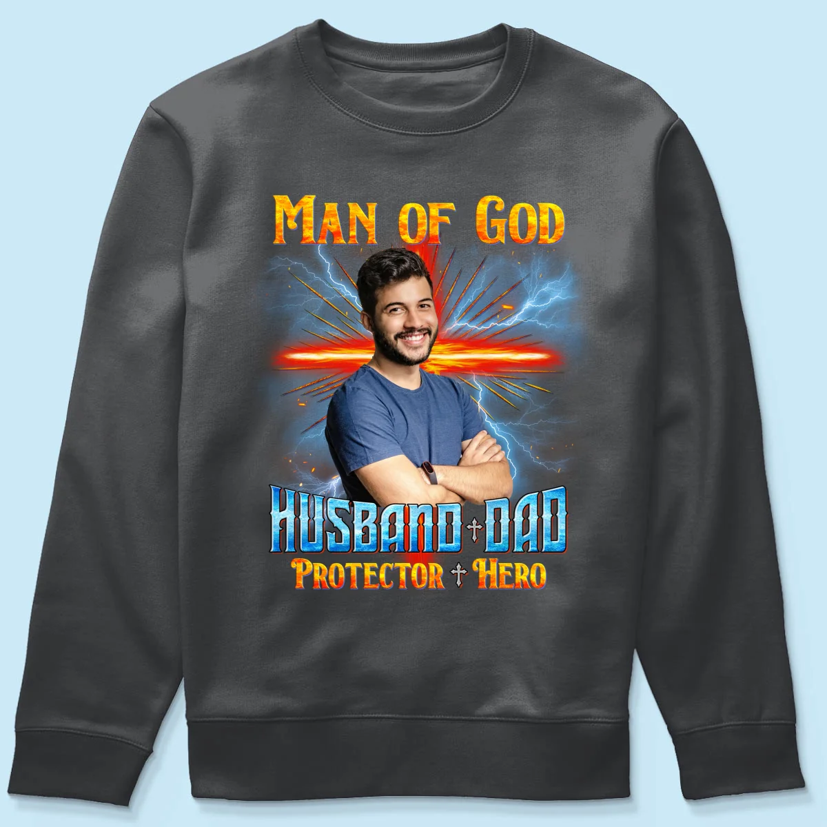 Man of God Christian Husband Dad Personalized Shirt - Image 19