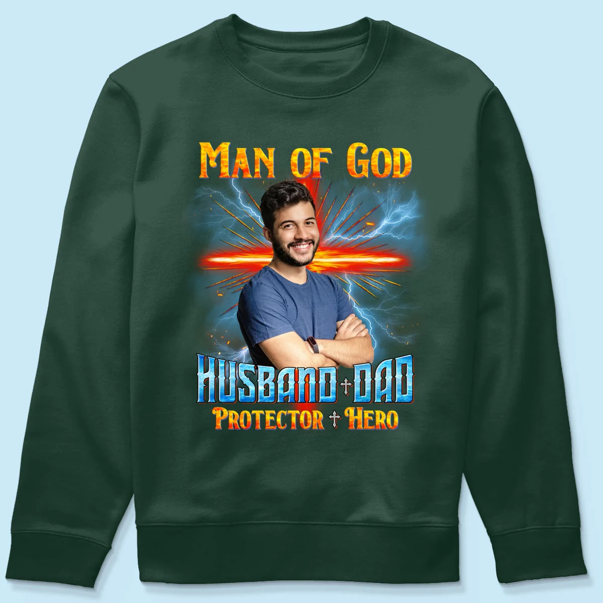 Man of God Christian Husband Dad Personalized Shirt - Image 20