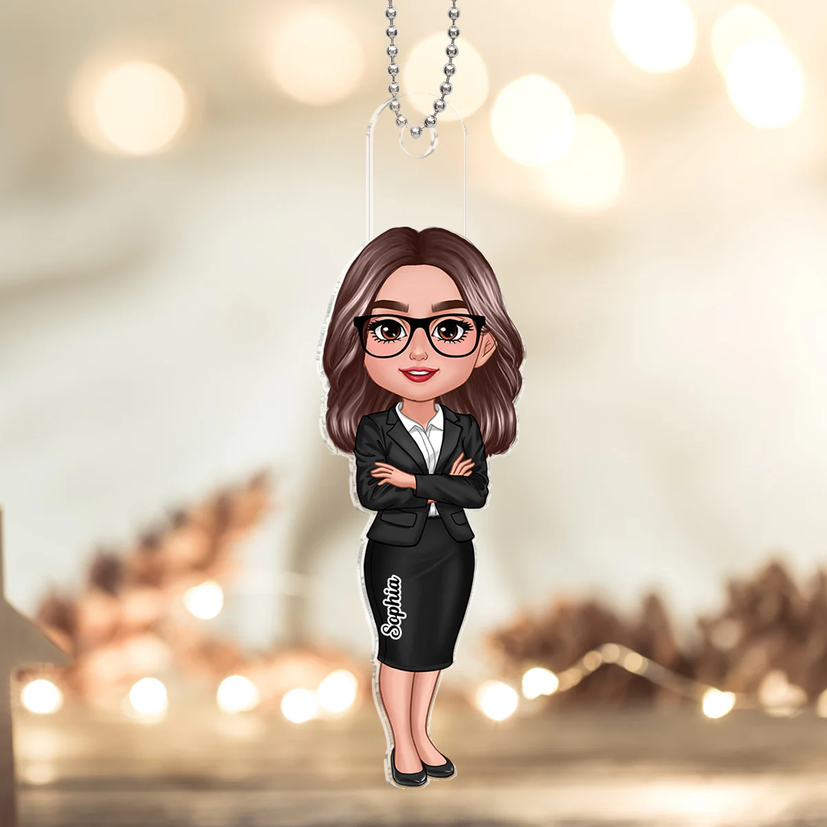 Man Woman Occupation Personalized Acrylic Ornament, Christmas Gift For Colleagues, Office Worker, Nurse, Doctor, Police, Firefighter
