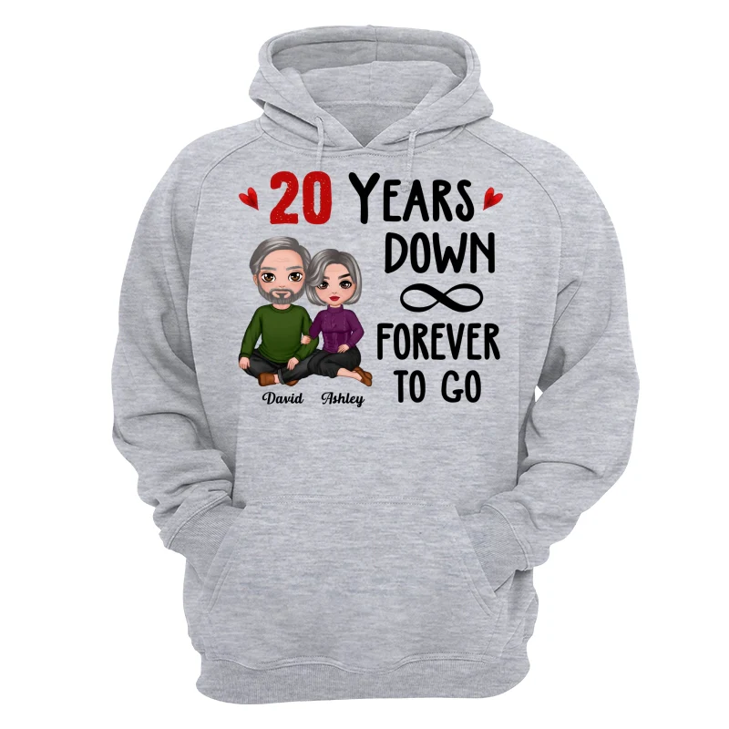 Many Years Down Forever To Go Couple Embracing Anniversary Gift Personalized Shirt - Image 17