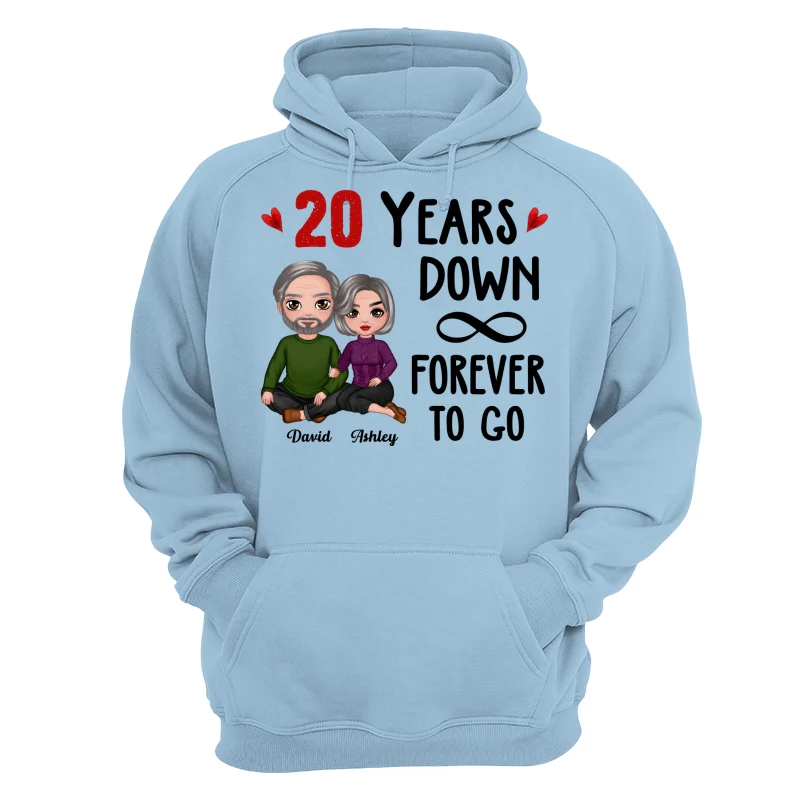 Many Years Down Forever To Go Couple Embracing Anniversary Gift Personalized Shirt - Image 19