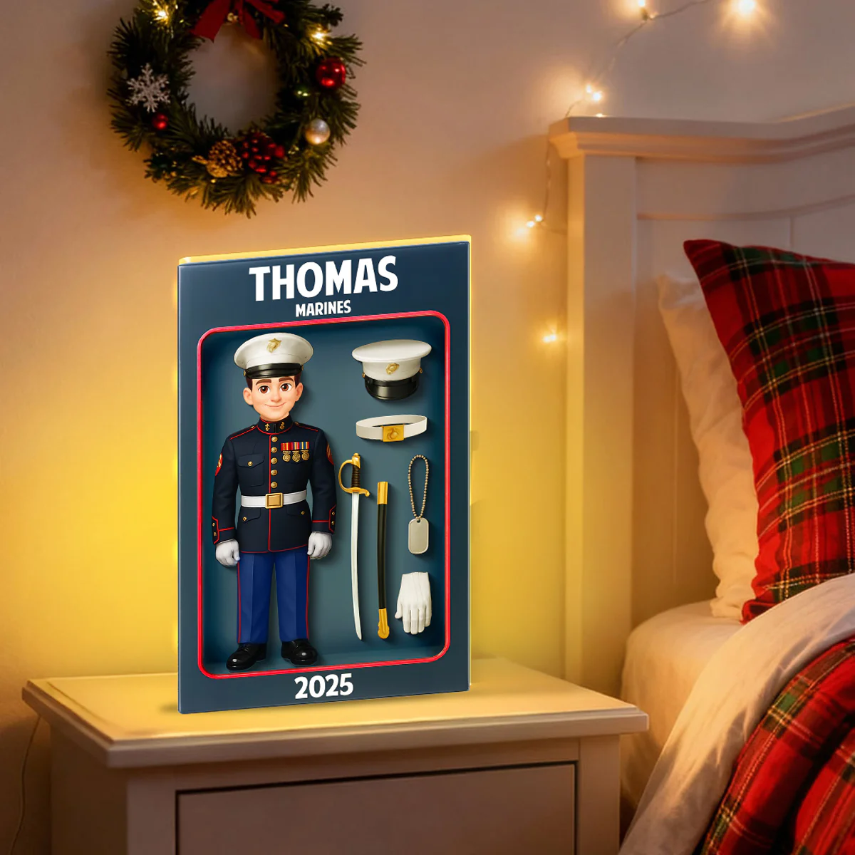 Marines Action Figure 3D Effect - Personalized Light Box - Special Gift For The Marines - Image 6