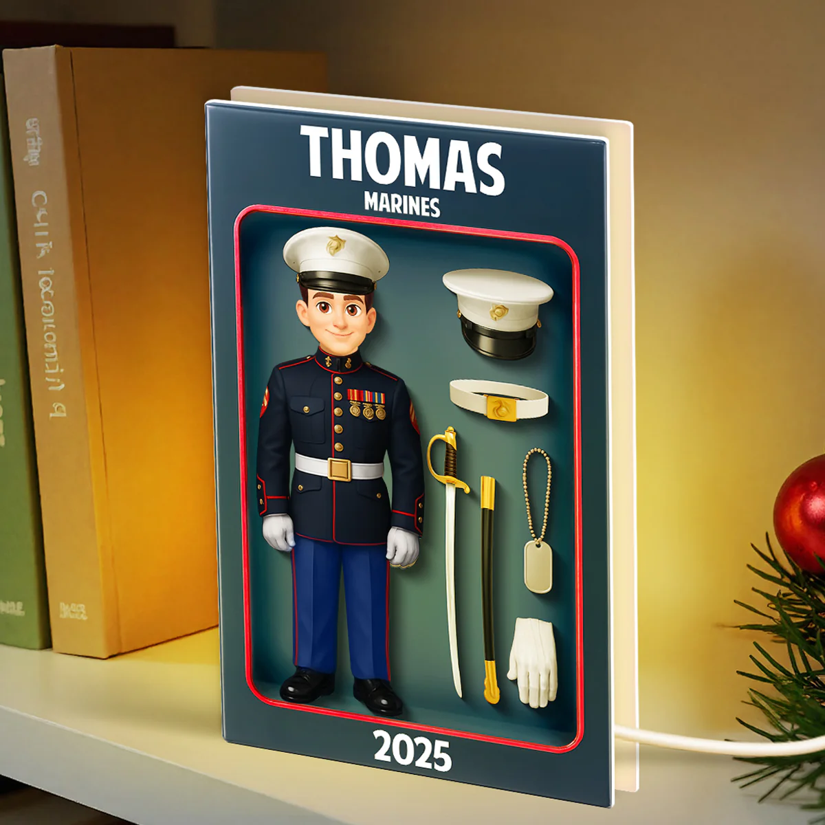 Marines Action Figure 3D Effect - Personalized Light Box - Special Gift For The Marines - Image 9