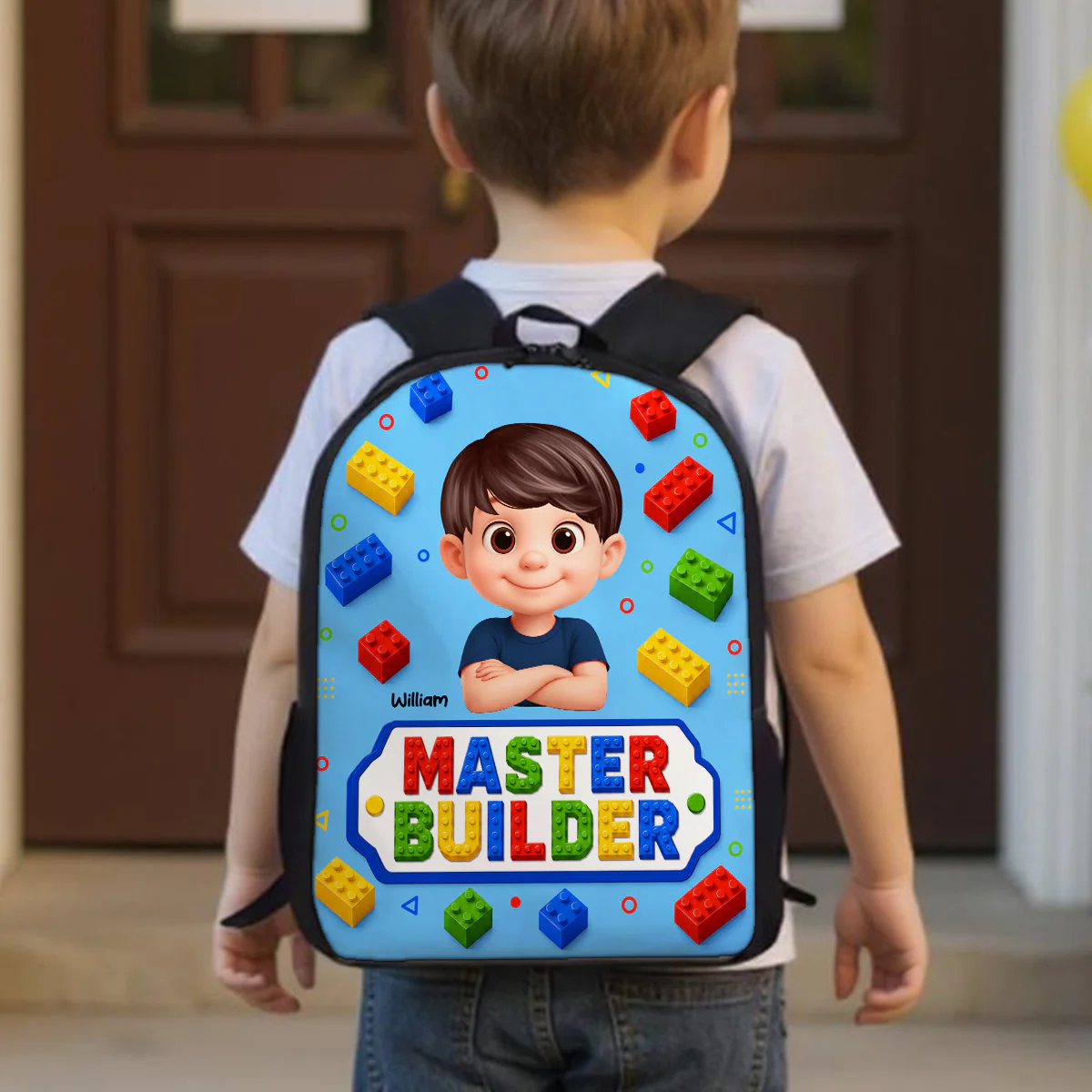 Master Builder for Boys Girls - Personalized Backpack - Back to School Backpack for Kids - Image 4